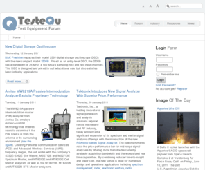 testequ.com: Electronic Test Equipment Forum - Home
Test Equipment Forum - Covering the latest news, test standards, and application help, News, Latest News, Tektronix Introduces New Signal Analyzer With Superior Price, Performance - Electronic Test Equipment Forum, News, Latest News, Anritsu MW8219A Passive Intermodulation Analyzer Exploits Proprietary Technology - Electronic Test Equipment Forum, News, Latest News, New Digital Storage Oscilloscope - Electronic Test Equipment Forum