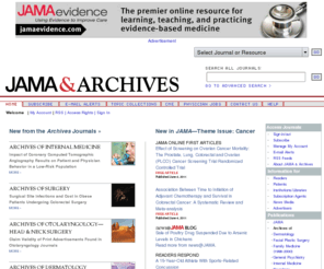 amapublications.com: JAMA & Archives Journals
JAMA and Archives professional medical journals are published by the American Medical Association. JAMA has the largest circulation of any medical journal in the world and is received each week by physicians in virtually every specialty and practice setting. Archives Journals publish the best new clinical science in each of 9 key medical specialties.  As peer-reviewed, primary source journals, all are the product of respected editors, thought-leaders, and researchers worldwide