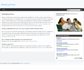 makkelijkgeldlenen.net: Makkelijk geld lenen overzicht van lening aanbieders
