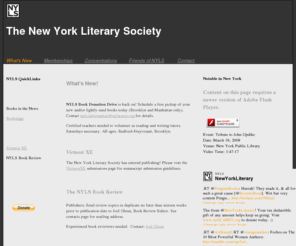 nylscares.org: The New York Literary Society - Independent Book Publisher - Nonprofit Organization - NYLS
A New York based nonprofit organization and independent publisher whose mission is to cultivate an appreciation for literature.