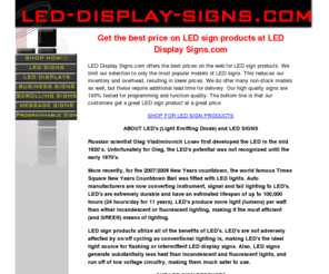 led-sign-products.com: LED sign products|led display signs|led signs|led displays|led sign|led display
LED sign products at wholesale prices.  Compare prices for led display signs and then shop at LED Display Signs.com and save.