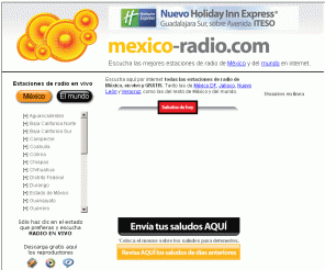 mexico-radio.com: Estaciones de radio en México por internet, gratis y en vivo
Escucha todas las estaciones de radio del mundo en internet, completamente gratis y en vivo