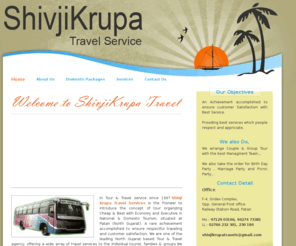 shivjikrupatravels.com: ShivajiKrupa Tour & Travel Services
travel and tour, free website template, free css template provided by TemplateMo.com