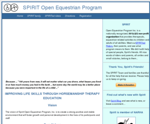 spiritequestrian.org: SPIRIT Open Equestrian Program
SPIRIT is an therapeutic equestrian program in northern Virginia