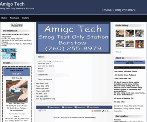 amigotechsmogtestonly.com: Smog Check: Amigo Tech Smog Test Only Station- Barstow, CA
We certify all cars & trucks.  Very little wait time.