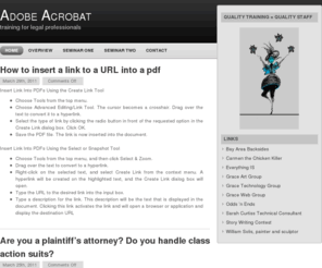 acrobat-training.info: Adobe Acrobat
We have over 25 years of experience in training, support and technical projects with law firms in the San Francisco-Bay Area and nation-wide. Call today!