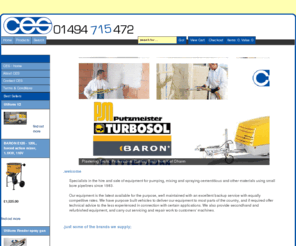 ces-hire.com: CES Hire - Home of Mortor & Plaster Pumping Equipment
CES specialise in the hire and sale of equipment for pumping, mixing and spraying cementitious and other materials using small bore pipelines.