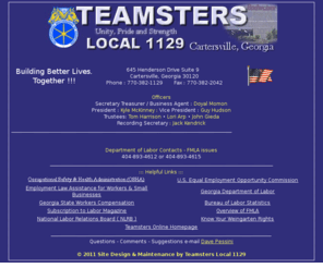 local1129.com: Teamsters Local 1129 - Cartersville Georgia
This is the Homepage for the Teamsters Union Local 1129  of Cartersville Georgia. Unity, Pride and Strength.