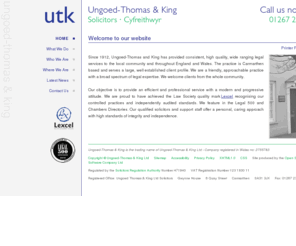 utk.co.uk: Ungoed-Thomas & King Solicitors Carmarthen, Carmarthenshire - Welcome - Telephone 01267 237441
Professional solicitors based in Carmarthen
