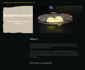 bespanforum.net: Bespanforum.net - Welkom
Welkomst pagina