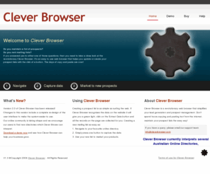 cleverbrowser.com: Clever Browser
Clever Browser is the easiest way to create targeted mailing lists