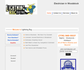 electricianinwoodstock.com: Electrician in Woodstock
Electrician in Woodstock has certified electrical contractors serving Woodstock Georgia | Electrician in Woodstock