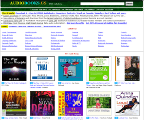 booksmp3.com: AudioBooks
Download over 75000 Top discount AudioBooks, Podcats, New Releases, Radio Shows, Speeches, Audio NewsPapers and Magazines and more and Listen anywhere, anytime on any of 500  compatible MP3 players, computer, ipod, ipad, blackberry, android, PDA, mobile phones, CDs and more!