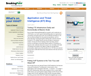 breakingpointlabs.com: Application and Threat Intelligence (ATI) Blog | BreakingPoint
Application and threat intelligence to rethink testing tools for more accurate network performance, security and stability measurement