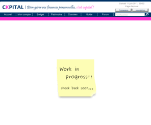 ckpital.com: CKPITAL.com | Bien gérer vos finances personnelles, c'est capital !
Gérez et optimisez facilement vos finances personnelles.