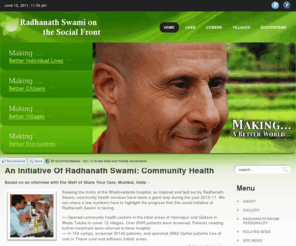 socialfront.in: Radhanath Swami on the Social Front
Radhanath Swami's social contributions lime lighted through interviews. Infusing spiritual energy, Radhanath Swami paves a holistic development of society. Swami Radhanath makes a better world.