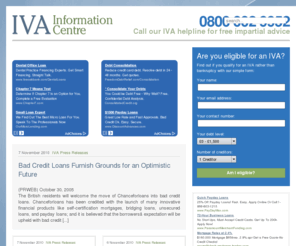 iva-information-centre.org.uk: IVA Information UK
The IVA Information Centre is a not-for-profit site that provides UK consumers with advice, information and assistance regarding the Individual Voluntary Arrangement (IVA) and IVA related information. A good first stop in search of more information about IVAs.