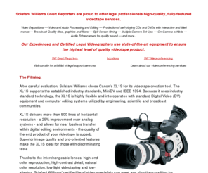 sw-videotape.com: Intro to Videotape Technology - Video to CD and DVD Services from SW Court Reporters
Introduction to Videotape Technology. Certified Legal Videotape Specialists from Sclafani Williams Court Reporters offer legal professionals high-quality, fully-featured videotape services and digital transfer to CD and DVD.