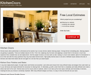 kitchendoors.net: Kitchen Doors - Find the Best Prices on Any Cupboard Door Style
Kitchen Doors - Get fast, free quotes from kitchen door dealers in your area. Get the best quotes on the highest quality cabinets available.