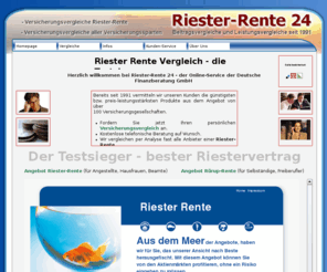 riester-rente24.de: Riester Rente Vergleich - die Testsieger
Riester Rente Vergleich - Riesterrente als Altersvorsorge  Testsieger DWS premium beste Risterrente im Test - Versicherungsvergleich - Berechnung Online 