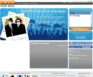 massivestarquiz.com: Massive Star Quiz | Multiplayer Photo Quiz
Play instantly on a massively multiplayer photo quiz of your favorite stars