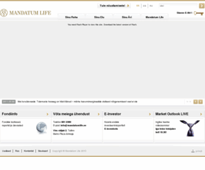 sampo.ee: Mandatum Life
Mandatum Life on ekspert nii raha kui ka elu küsimustes. Pakume Sulle erinevaid võimalusi investeeringuteks, raha kogumiseks ja riskide maandamiseks