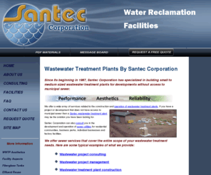 santeccorporation.com: Sewer Utilities and Package Wastewater Treatment Systems - Santec Corporation
We design and build sewer systems and small to medium size wastewater treatment plants.