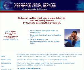 virtualservices.com.au: Cyberspace Virtual Services-Business Support Services-Western Australia
Discover how a virtual assistant can handle your administrative overflow and enable you to concentrate on growing your business