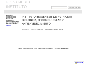 bio-genesis.biz: BIOGENESIS INSTITUTO
INSTITUTO BIOGENESIS DE NUTRICION BIOLOGICA, ORTOMOLECULAR Y ANTIENVEJECIMIENTO