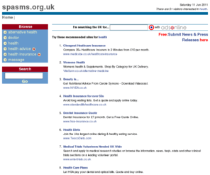 spasms.org.uk: health at spasms.org.uk, The UK health guide
The UK health guide. Read health news and articles