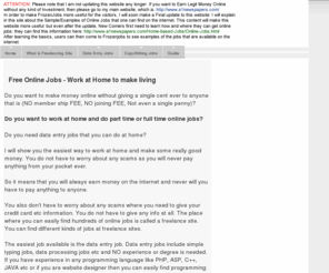 frozenjobs.com: Work at Home Jobs - Earn cash via doing jobs on the internet
Find FREE Work at Home Jobs and Earn Money Online. 100% Legitimate and Free to Join