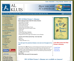 kluispublishing.com: Al Kluis - Kluis Calendars - Commodity Trader & Speaker
Alan Kluis and the Kluis Calendar Alan is a commodity trader and commodity speaker for agriculture