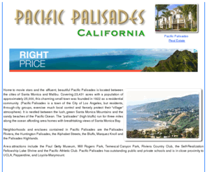 pacific-palisades.com: Pacific Palisades.com: Hotels - Real Estate - Map - Employment
Greetings from Pacific Palisades, California! Guide to Pacific Palisades hotels, Pacific Palisades real estate, map of Pacific Palisades, employment opportunities and more.