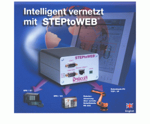 steptoweb.de: STEPtoWEB - das kostengünstige Gateway zur Vernetzung von Fertigungseinrichtungen aus dem Hause Drücker Steuerungssysteme GmbH
STEPtoWEB ist der kostenguenstige Datenzugang zur SPS-Welt. Das Gateway zur Vernetzung von Fertigungseinrichtungen!