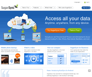 sharpcast.com: File Sync & Online Backup - Access and File Sharing from Any Device - SugarSync
SugarSync's online backup, file sync and sharing service makes it easy to stay connected. Get secure cloud storage for all your files — documents, music, photos, and videos.