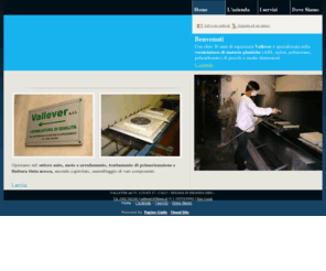 vallever.com: Vallever srl - Verniciatura a spruzzo - Calo - Visual Site
Con oltre 30 anni di esperienza Vallever è specializzata nella verniciatura di materie plastiche (ABS, nylon, poliuretano, policarbonato) di piccole e medie dimensioni