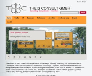 premium-oss.com: Theis Consult GmbH - Theis Consult GmbH
Verkehrstelematik, Verkehrstelematiksysteme, IT Architekturen und moderne Datenverarbeitung, Beratung, Kompetenz, Innovation, Ingenieurbüro