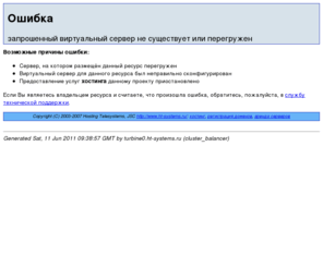 travelru.net: Ошибка: запрошенный виртуальный сервер не существует или перегружен - Хостинговые телесистемы. Хостинг, регистрация доменов.
Error message