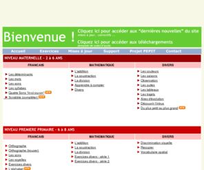 pepit.be: PEPIT des exercices éducatifs pour tous
Exercices éducatifs en ligne et à télécharger