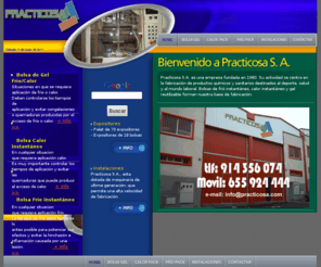 practicosa.com: Practicosa Bolsa Gel Frio y Calor Medicina Deportiva
Practicosa S.A. es una empresa fundada en 1980. Su actividad se centra en la fabricación de productos químicos, sanitarios y cosméticos destinados al deporte y al mundo laboral.