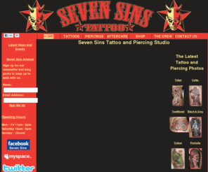 sevensinstattoo.co.uk: Tattoos, piercings, tribal, celtic, custom, freehand, colour - All at Seven Sins Tattoo
Tattoos and piercing is offered at seven Sins Tattoo in Horley, Surrey near Gatwick. View tattoos completed, and meet the tattoo artists.