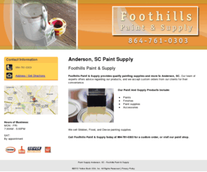 foothillspaintandsupply.biz: Paint Supply Anderson, SC - Foothills Paint & Supply
Foothills Paint & Supply, paint accessories, paint supply, painting supply