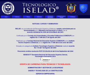 iselad.edu.ec: TECNOLOGICO SUPERIOR ISELAD
Instituto Tecnologico Superior a Distancia