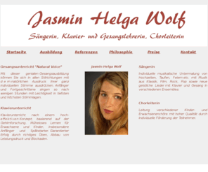 musik-passau.de: Startseite
Die ausgebildete Sängerin, Chorleiterin, Klavier- und Gesangslehrerin Jasmin Helga Wolf bietet qualifizierten Musikunterricht, Chorleitung und professionelle musikalische Untermalung von verschiedenen Anlässen im Raum Passau, Tiefenbach, Ruderting, Neukirchen vorm Wald, Oberpolling, Fürstenstein, Aicha vorm Wald, Hutthurm, Haselbach. Durch die Arbeit mit besonderen Konzepten und Techniken ist der Unterricht sehr effektiv, motivierend und erfolgfeich.