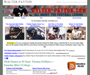 walter-payton.com: Walter Payton
All about the great NFL player Walter Payton and his biography.