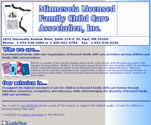 mlfcca.org: MLFCCA Home Page
Home Page for Minnesota Licensed Family Child Care Association