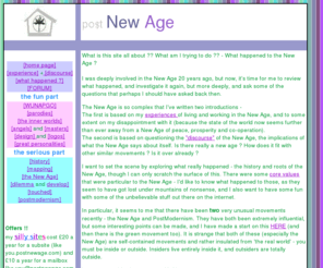 postnewage.com: Post New Age Home Page
Post New Age - forum, history, discourse, dilemmas, parodies, design and logos, what really happened ? and what happens next ?