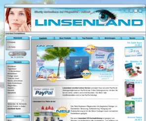 linsenland.de: Kontaktlinsen von Linsenland
Linsenland Kontaktlinsen, der Kontaktlinsenversand im Internet. Bei Linsenland Kontaktlinsen finden Sie eine breite Auswahl an Kontaktlinsen, Pflegemitteln und Kosmetik. Zum Beispiel: Air Optix, Focus, Pure Vision oder Biofinity bis zu 70% gÃ¼nstiger. Einfach Linsen auswÃ¤hlen, Werte eingeben und sparen.