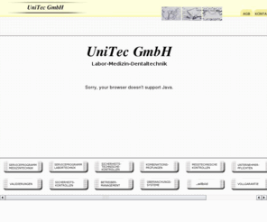 unitec-ag.com: UniTec GmbH, Labortechnik, Betreibermanagement, Kombinationsprüfungen, 
Kosten und Erläuterungen, Messtechnische Kontrollen, Serviceprogramm 
Labortechnik, Serviceprogramm Medizintechnik, Sicherheits-Kontrollen, 
Sicherheits-Technische-Kontrollen, Überwachun
UniTec GmbH, Labor- und medizintechnischer Service.