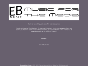 eb-music.net: EB-Music
Website of EB-Music and composer Edouard Brenneisen.

Edouard Brenneisen is a composer, arranger and producer who specializes in composing and producing music for television, advertising, film, multimedia and video games. 

The website includes information on the composer's work, as well as audio and video samples.
